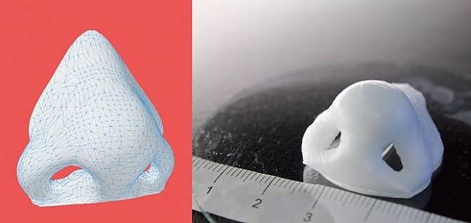 Нос созданный с помощью 3д печати